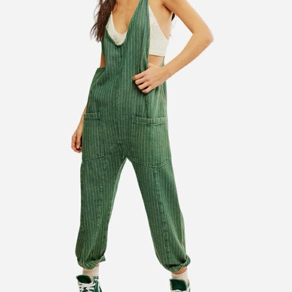We The Free Pants - Free People High Roller Jumpsuit – Escalades Stripe 🌿